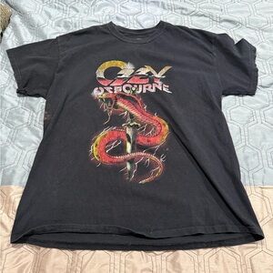 Ozzy Osbourne Vintage Snake Dagger T-shirt Global Heavy Metal Men's Tee Large